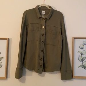 Kensie Green oversized soft button up